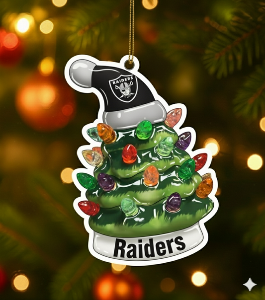 NFL Christmas Las Vegas Raiders Ornaments Ready to Hang Las Vegas Raiders Ornament Christmas Ornaments