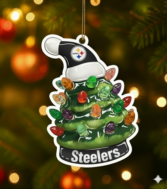 NFL Christmas Pittsburgh Steelers Ornaments Ready to Hang Pittsburgh Steelers Ornament Christmas Ornaments