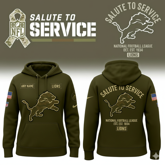 Lions Detroits Nike Women's 2025 Salute to Service Hoodie NFL