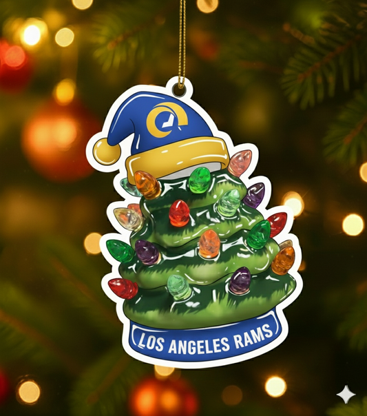 NFL Christmas Los Angeles Rams Ornaments Ready to Hang Los Angeles Rams Ornament Christmas Ornaments