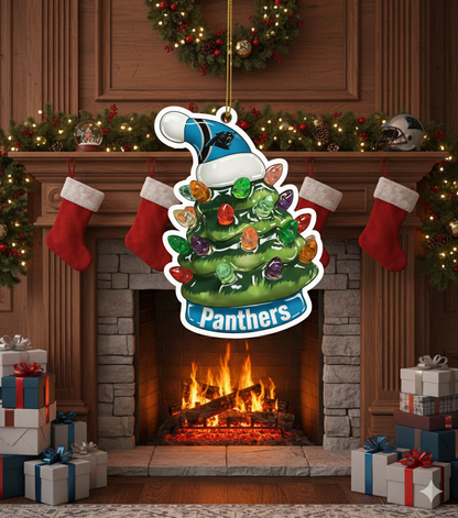 NFL Christmas Carolina Panthers Ornaments Ready to Hang Carolina Panthers Ornament Christmas Ornaments