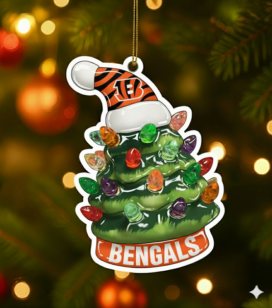NFL Christmas Cincinnati Bengals Ornaments Ready to Hang Cincinnati Bengals Ornament Christmas Ornaments