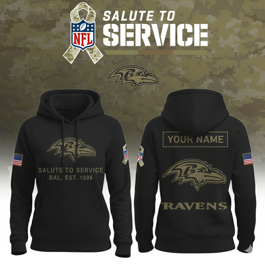 Baltimore Ravens Nike Women's 2025 Salute to Service Hoodie NFL