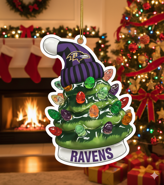 NFL Christmas Baltimore Ravens Ornaments Ready to Hang Baltimore Ravens Ornament Christmas Ornaments