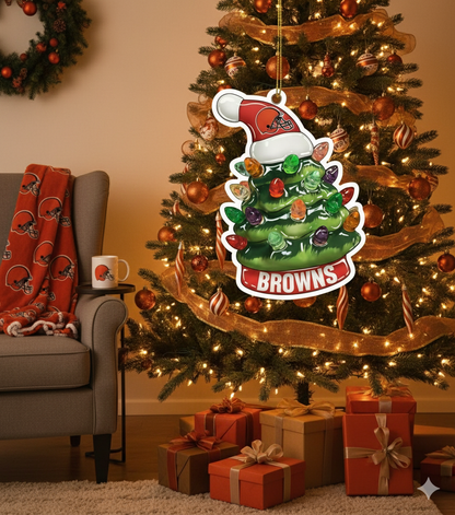 NFL Christmas Cleveland Browns Ornaments Ready to Hang Cleveland Browns Ornament Christmas Ornaments