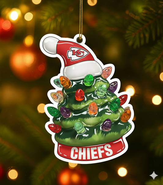 NFL Christmas Kansas City Chiefs Ornaments Ready to Hang Kansas City Chiefs Ornament Christmas Ornaments