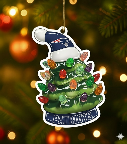 NFL Christmas New England Patriots Ornaments Ready to Hang New England Patriots Ornament Christmas Ornaments