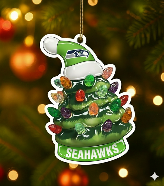 NFL Christmas Seattle Seahawks Ornaments Ready to Hang Seattle Seahawks Ornament Christmas Ornaments