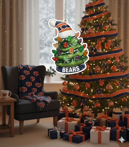 NFL Christmas Chicago Bears Ornaments Ready to Hang Chicago Bears Ornament Christmas Ornaments
