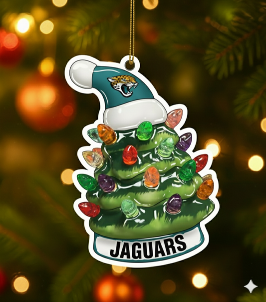 NFL Christmas Jacksonville Jaguars Ornaments Ready to Hang Jacksonville Jaguars Ornament Christmas Ornaments