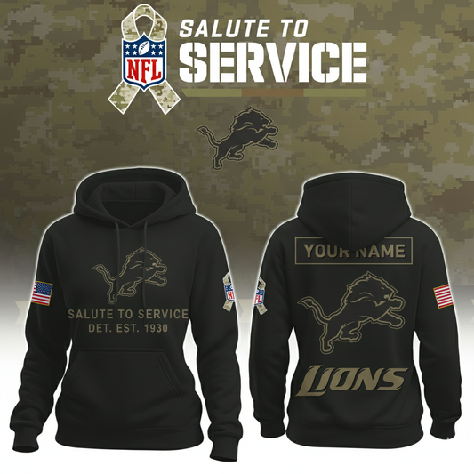 Detroit Lions Nike Women's 2025 Salute to Service Hoodie NFL