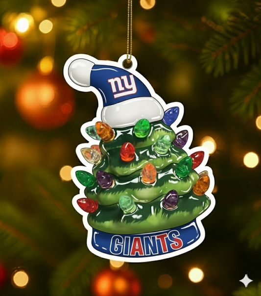 NFL Christmas New York Giants Ornaments Ready to Hang New York Giants Ornament Christmas Ornaments