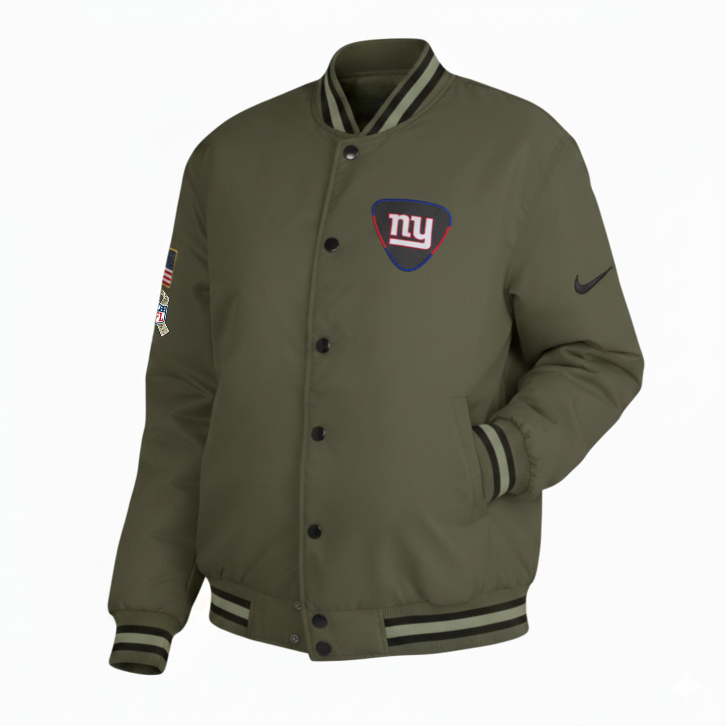 New York Giants Nike Women's 2025 Salute to Service Varsity Jacket