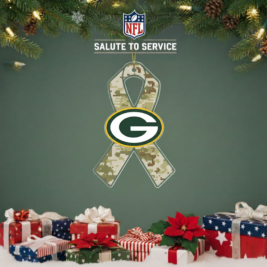 NFL Salute to Service Green Bay Packers Acrylic Ornament