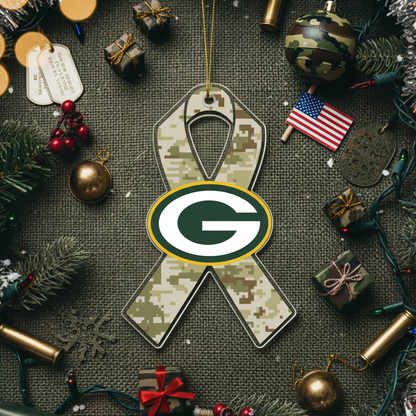 NFL Salute to Service Green Bay Packers Acrylic Ornament
