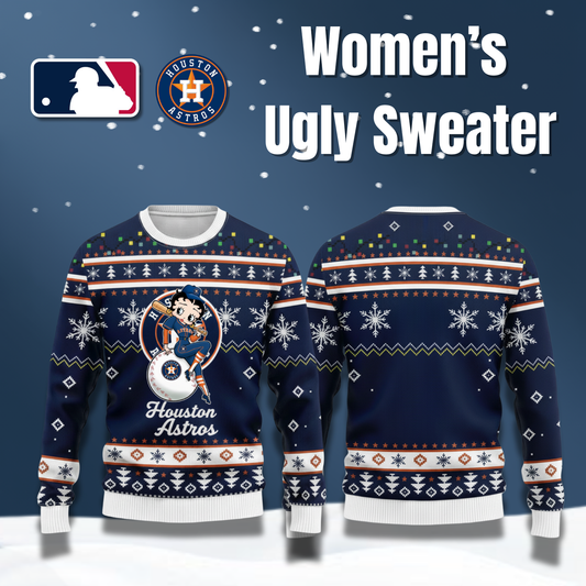 MLB Houston Astros x Betty Boop Women’s Ugly Sweater