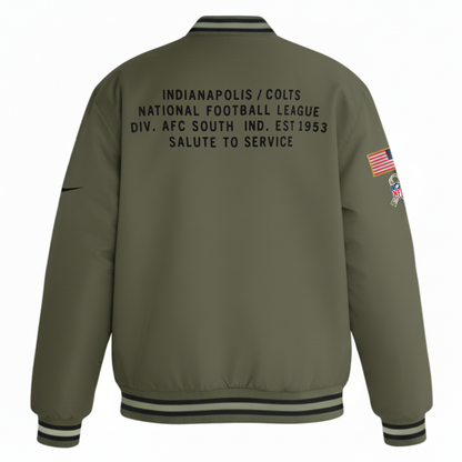 Indianapolis Colts Nike Women's 2025 Salute to Service Varsity Jacket
