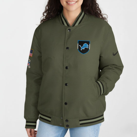 Detroit Lions Nike Women's 2025 Salute to Service Varsity Jacket