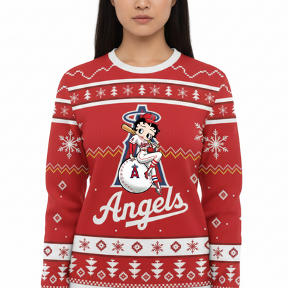 MLB Los Angeles Angels x Betty Boop Women’s Ugly Sweater