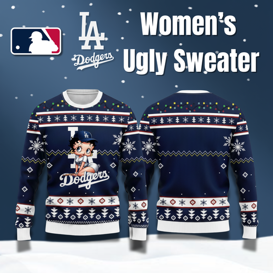 MLB Los Angeles Dodgers x Betty Boop Women’s Ugly Sweater