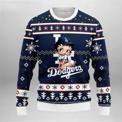 MLB Los Angeles Dodgers x Betty Boop Women’s Ugly Sweater