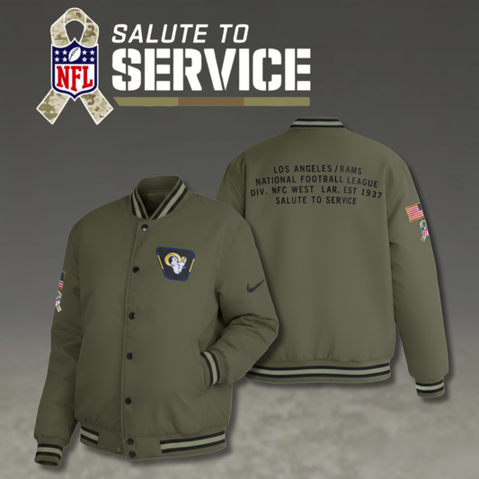 Los Angeles Rams Nike Women's 2025 Salute to Service Varsity Jacket