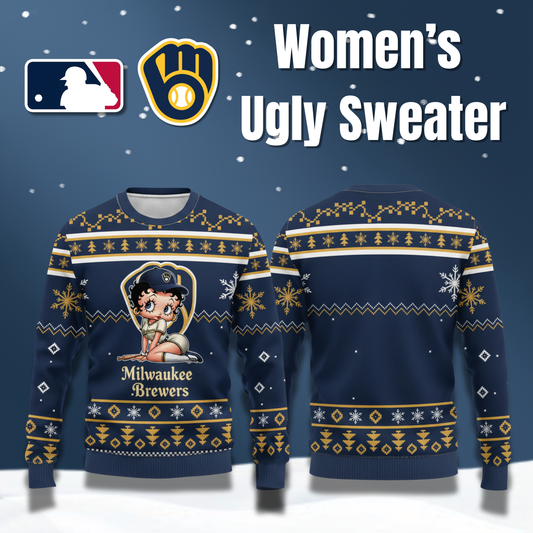 MLB Milwaukee Brewers x Betty Boop Women’s Ugly Sweater