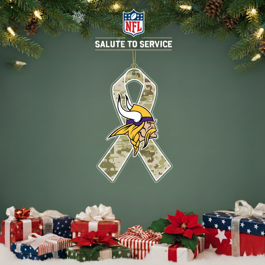 NFL Salute to Service Minnesota Vikings Acrylic Ornament