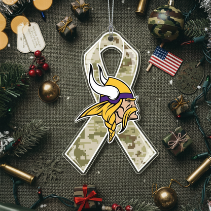 NFL Salute to Service Minnesota Vikings Acrylic Ornament