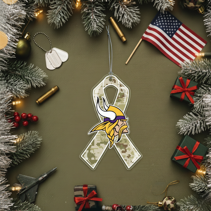 NFL Salute to Service Minnesota Vikings Acrylic Ornament