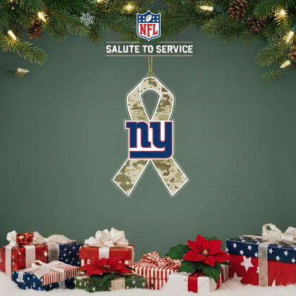 NFL Salute to Service New York Giants 24 Acrylic Ornament