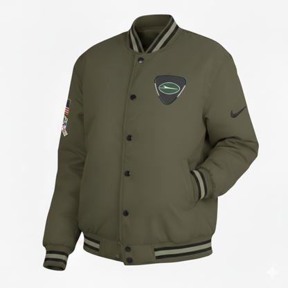 New York Jets Nike Women's 2025 Salute to Service Varsity Jacket