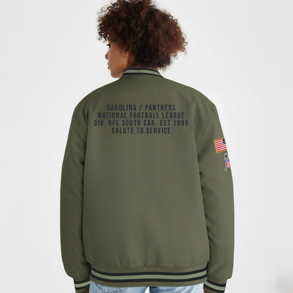 Carolina Panthers Nike Women's 2025 Salute to Service Varsity Jacket