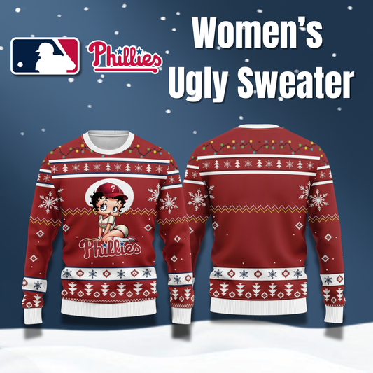MLB Philadelphia Phillies x Betty Boop Women’s Ugly Sweater