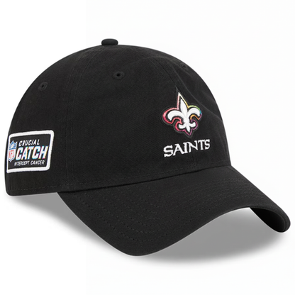 Women's New Orleans Saints New Era Black NFL Crucial Catch Adjustable Hat
