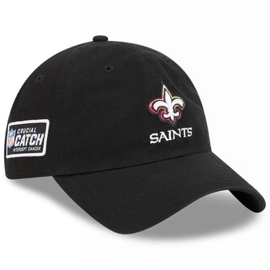 Women's New Orleans Saints New Era Black NFL Crucial Catch Adjustable Hat