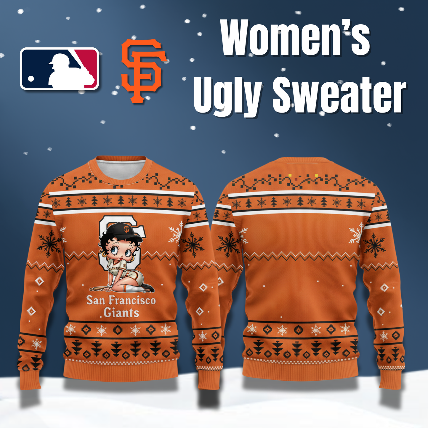 MLB San Francisco Giants x Betty Boop Women’s Ugly Sweater