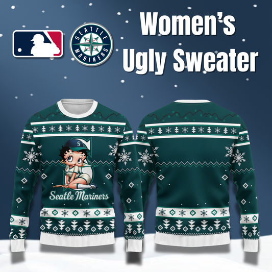 MLB Seattle Mariners x Betty Boop Women’s Ugly Sweater