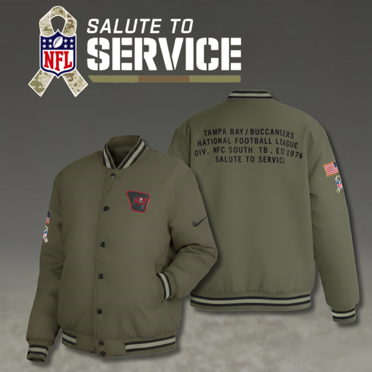 Tampa Bay Buccaneers Nike Women's 2025 Salute to Service Varsity Jacket