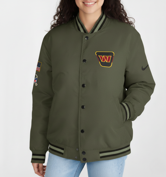 Washington Commanders Nike Women's 2025 Salute to Service Varsity Jacket