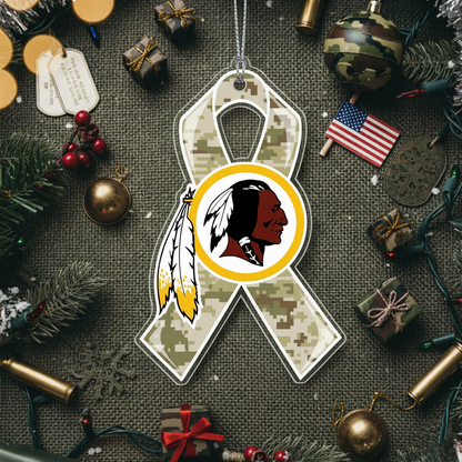 NFL Salute to Service Washington Redskins Acrylic Ornament