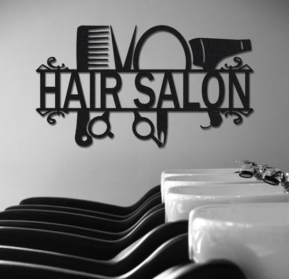 Custom Hair Salon Wall Decor,Salon Name Sign,Beauty Salon Decor,Personalized Salon Wall Art,Salon Metal Sign,Indoor Decor,Hairstylist Sign1