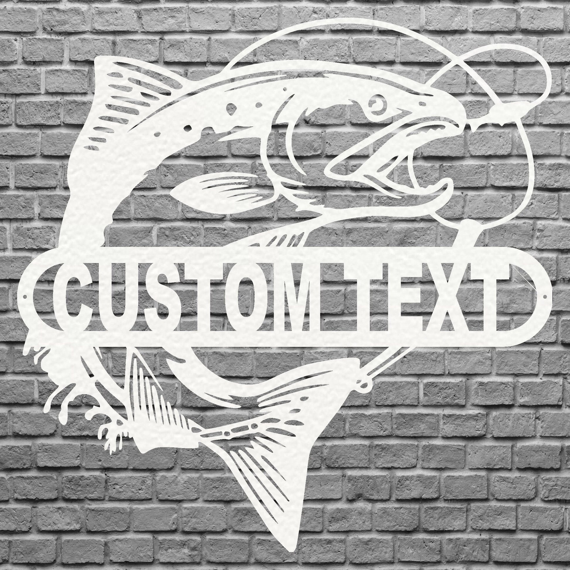 Metal Fish Wall Art, Fish Trout Art Custom Metal Sign, Lake House Fish Wall Decor, Modern Custom Metal Artwork, Metal Wall Hanging