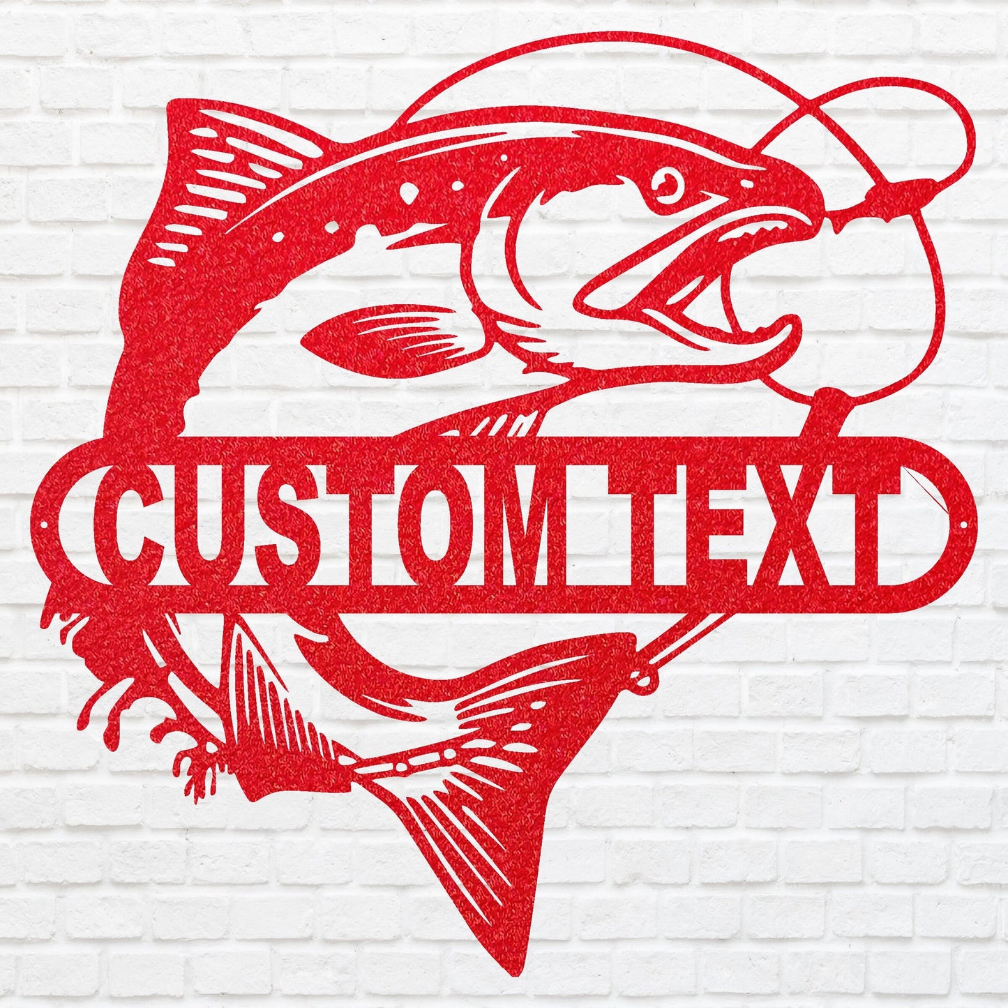 Metal Fish Wall Art, Fish Trout Art Custom Metal Sign, Lake House Fish Wall Decor, Modern Custom Metal Artwork, Metal Wall Hanging