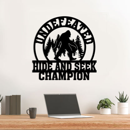 Custom Bigfoot Metal Wall Art Led Light, Bigfoot in Forest, Sasquatch Name Sign, Lodge Cabin Decor, Bigfoot Welcome Sign, Xmas Birthday Gift
