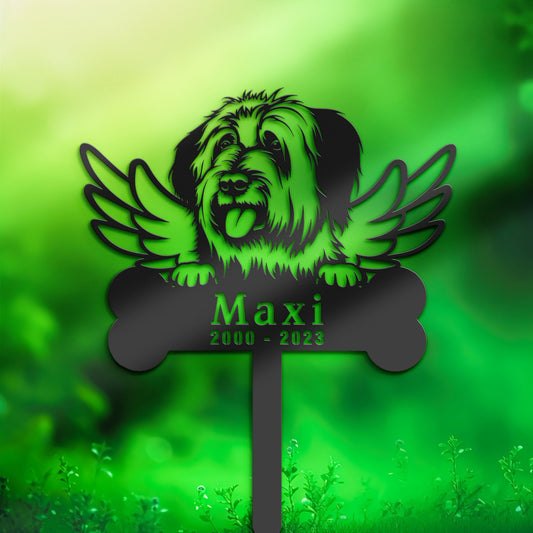Personalized Briard Dog Memorial Stake, Metal Stake, Sympathy Sign, Pet Grave Marker, Remembrance Stake