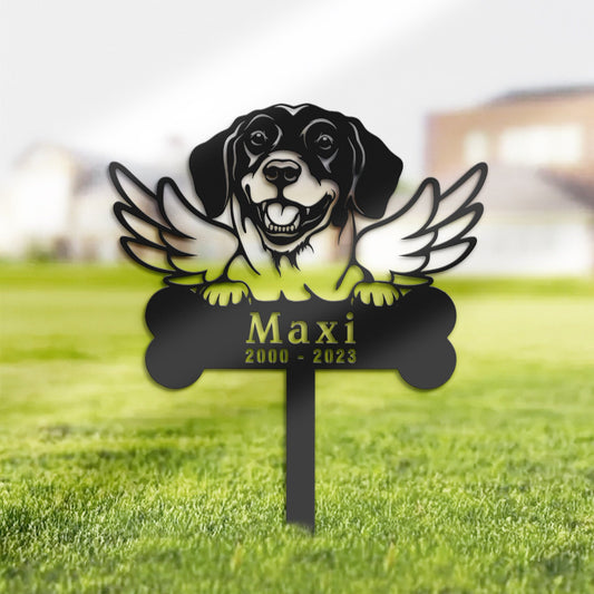 Personalized Danish Dachsbracke Dog Memorial Stake, Metal Stake, Sympathy Sign, Pet Grave Marker, Remembrance Stake